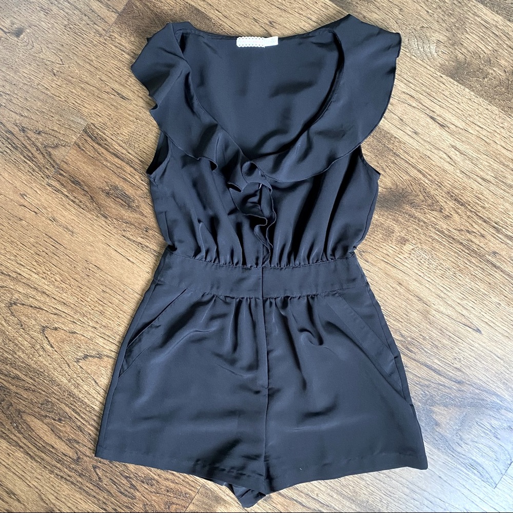 Pins and Needles by Urban Outfitters Front Zip Short Romper